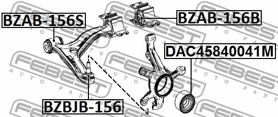 Mounting, control/trailing arm