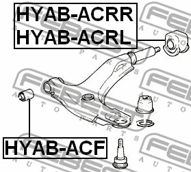 Mounting, control/trailing arm