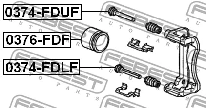 Guide Bolt, brake caliper