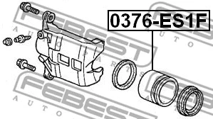 Piston, brake caliper