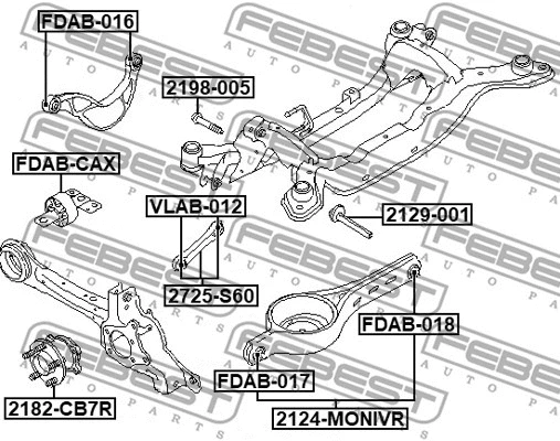 Control/Trailing Arm, wheel suspension (2124-MONIVR)