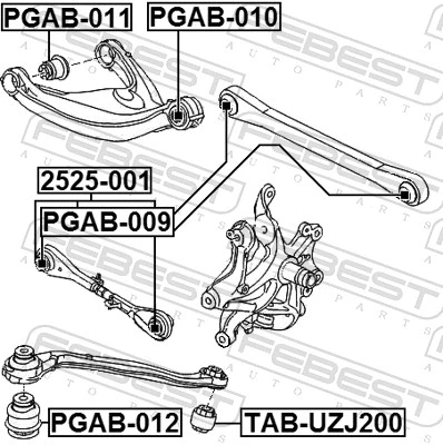 Control/Trailing Arm, wheel suspension (2525-001)