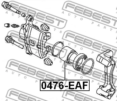 Piston, brake caliper