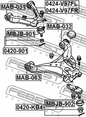 Repair kit, supporting/ball joint