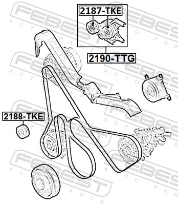 Belt Tensioner, V-ribbed belt