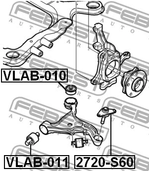 Mounting, control/trailing arm