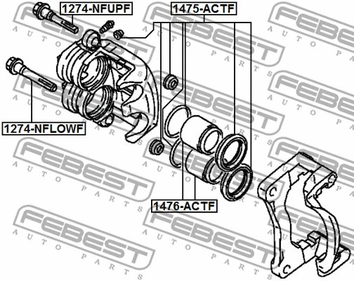 Piston, brake caliper