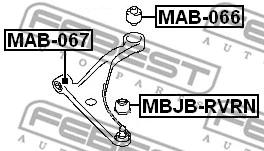 Mounting, control/trailing arm