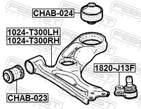 Control/Trailing Arm, wheel suspension