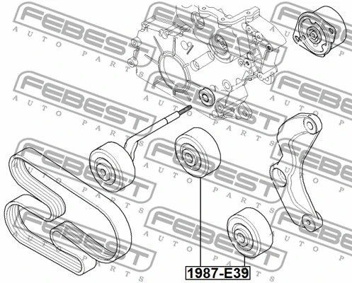 Tensioner Pulley, V-ribbed belt