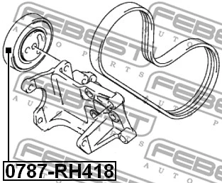 Tensioner Pulley, V-ribbed belt