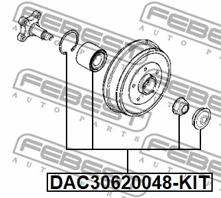 Wheel Bearing Kit (DAC30620048-KIT)