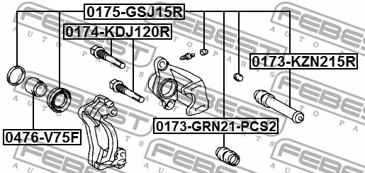 Bellow, brake caliper guide