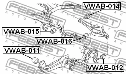 Mounting, control/trailing arm