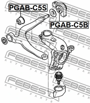 Mounting, control/trailing arm