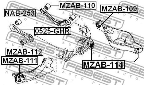 Mounting, control/trailing arm