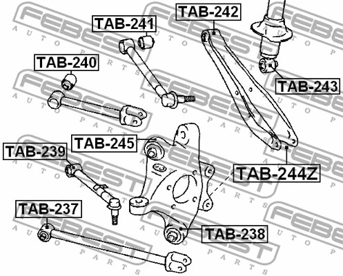 Mounting, control/trailing arm