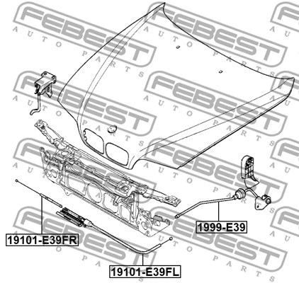Bonnet Cable (19101-E39FL)