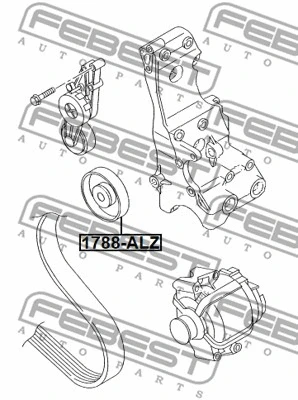 Deflection/Guide Pulley, V-ribbed belt