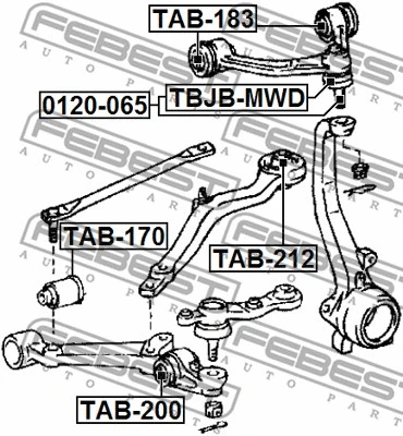 Mounting, control/trailing arm