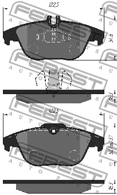 Brake Pad Set, disc brake (1601-204R)