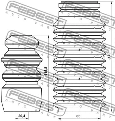 Dust Cover Kit, shock absorber