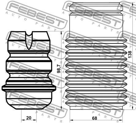Dust Cover Kit, shock absorber