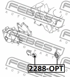 Deflection/Guide Pulley, V-ribbed belt (2288-OPT)