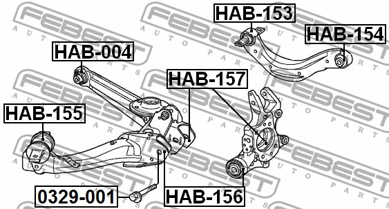 Mounting, control/trailing arm