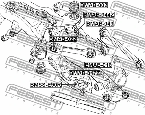 Mounting, control/trailing arm