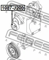 Tensioner Pulley, V-ribbed belt
