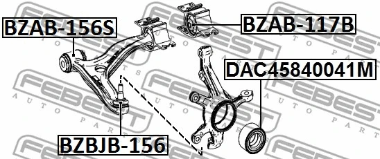 Mounting, control/trailing arm