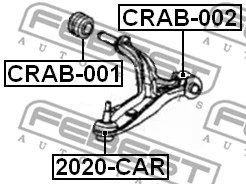 Mounting, control/trailing arm