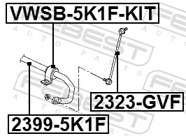Stabiliser Bar, suspension (2399-5K1F)