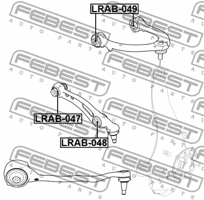Mounting, control/trailing arm