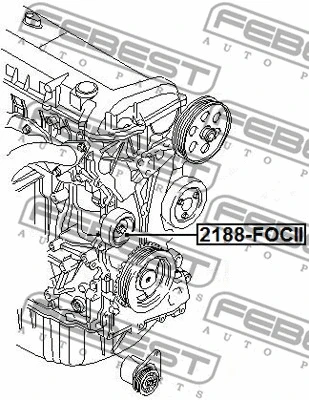Deflection/Guide Pulley, V-ribbed belt
