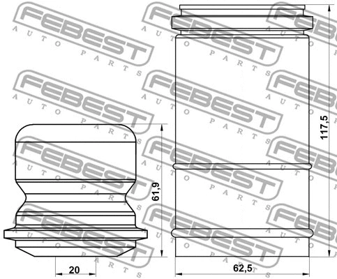 Dust Cover Kit, shock absorber