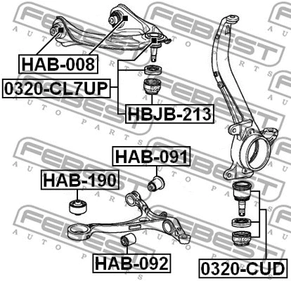 Mounting, control/trailing arm