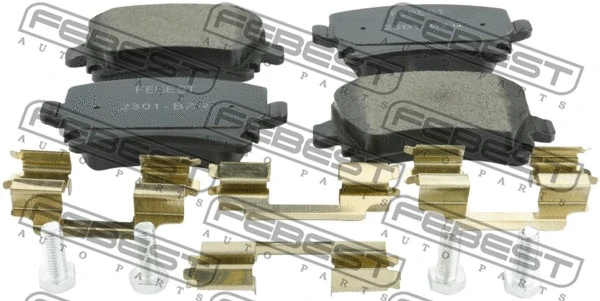 Brake Pad Set, disc brake (2301-B7R)
