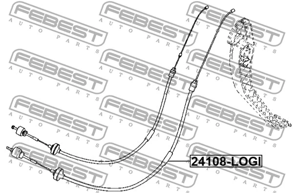 Cable Pull, clutch control (24108-LOGI)