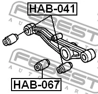 Mounting, control/trailing arm