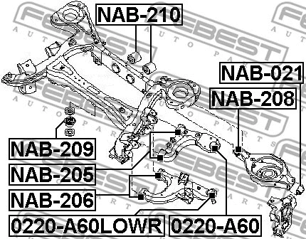 Mounting, control/trailing arm