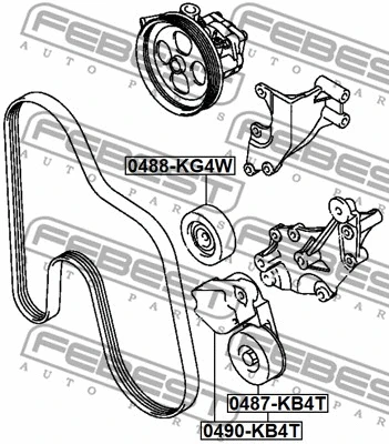 Deflection/Guide Pulley, V-ribbed belt
