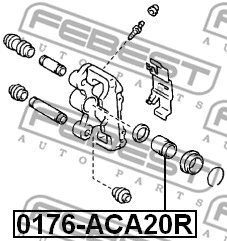 Piston, brake caliper