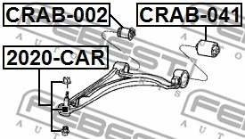 Mounting, control/trailing arm