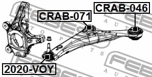 Mounting, control/trailing arm