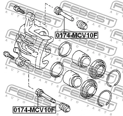 Guide Bolt, brake caliper