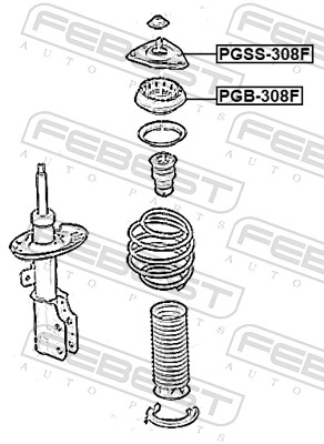 Suspension Strut Support Mount (PGSS-308F)