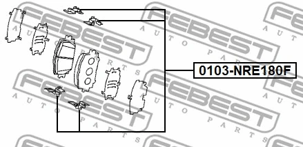 Accessory Kit, disc brake pad (0103-NRE180F)