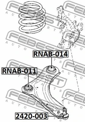 Mounting, control/trailing arm